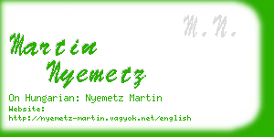 martin nyemetz business card